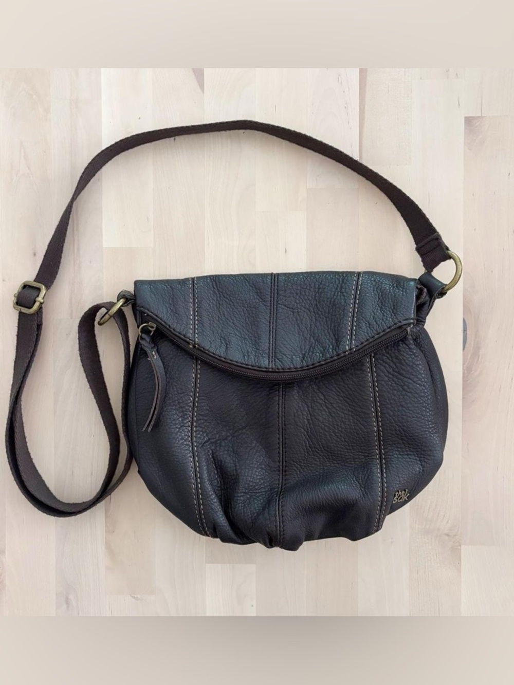 Y2k The Sak grunge brown leather crossbody bag
